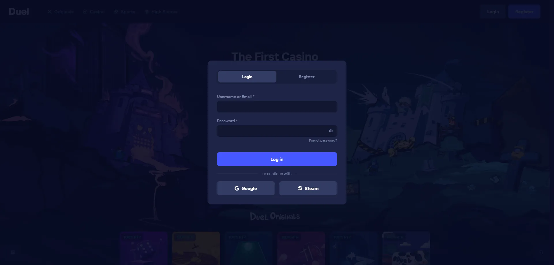 Prihlásenie a registrácia v Duel Casino – rýchly prístup k účtu